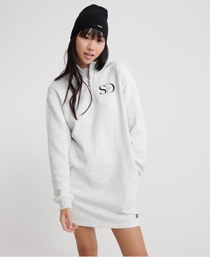 Superdry Edit Quarter Cipzár Sweat Női Ruhák Szürke | PELIG5091